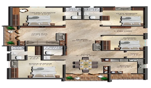 Century Regalia 4 BHK Apartment Floor Plan